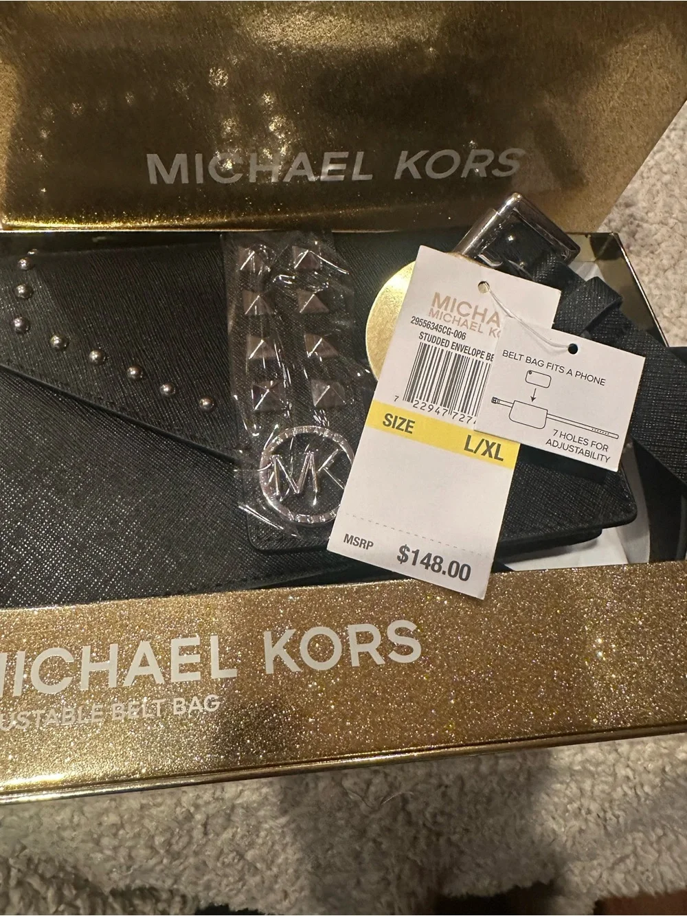 Michael Kors black envelope